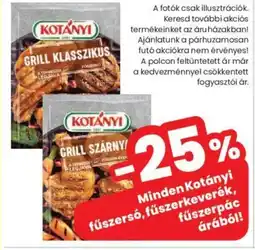 Spar Minden Kotányi fűszersó, fűszerkeverék, ajánlat