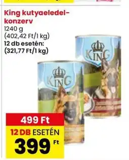Spar King kutyaeledel- konzerv 1240g ajánlat
