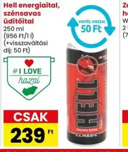 Hell energiaital, szénsavas üdítőital 250ml