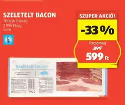 ALDI SZELETELT BACON 200g ajánlat