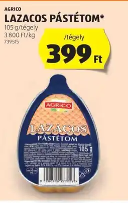 ALDI AGRICO LAZACOS PÁSTÉTOM 105g ajánlat