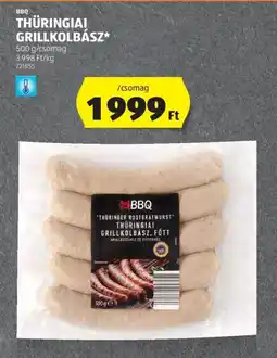 ALDI BBQ THÜRINGIAI GRILLKOLBÁSZ 500g ajánlat