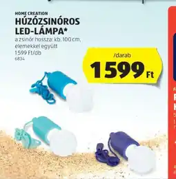 ALDI HOME CREATION HÚZÓZSINÓROS LED-LÁMPA ajánlat