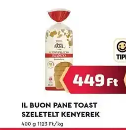 IL BUON PANE TOAST SZELETELT KENYEREK 400g