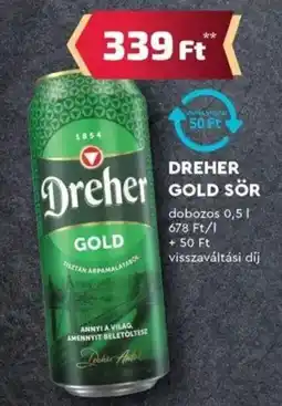 Príma DREHER GOLD SÖR 0,5l ajánlat