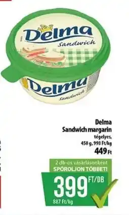 Coop Delma Sandwich margarin 450g ajánlat