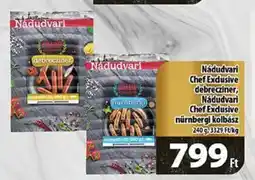Coop Nádudvari Chef Exdusive debrecziner, Nádudvari Chef Exdusive nürnbergi kolbász 240g ajánlat
