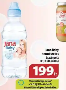 Coop Jana Baby természetes ásványvíz 0,33l ajánlat