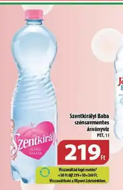 Coop Szentkirályi Baba szénsavmentes ásványvíz 1l ajánlat