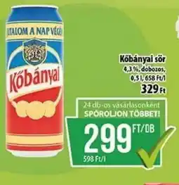 Coop Kőbányai sör 0,5l ajánlat