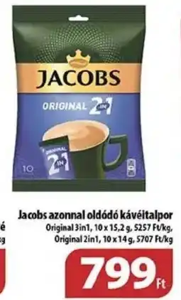 Coop Jacobs azonnal oldódó kávéitalpor 10x15,2g ajánlat