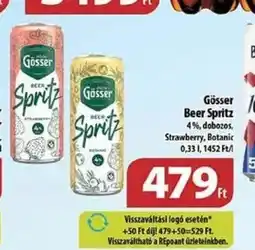 Coop Gösser Beer Spritz 0,33l ajánlat