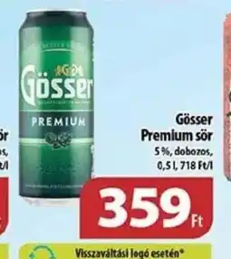 Coop Gösser Premium sör 0,5l ajánlat