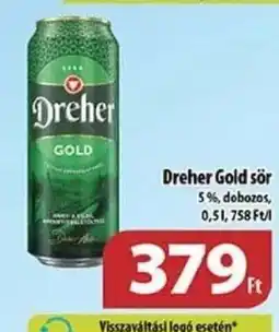 Coop Dreher Gold sör 0,5l ajánlat