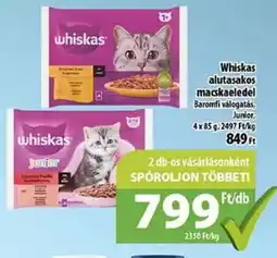 Coop Whiskas alutasakos macskaeledel 4x85g ajánlat