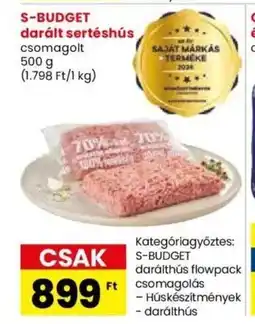 Spar Market S-BUDGET darált sertéshús 500g ajánlat