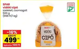 Spar SPAR vidéki cipó 500g ajánlat