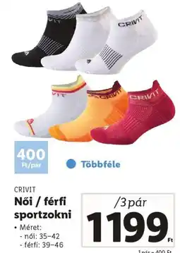 Lidl CRIVIT Női / férfi sportzokni /3pár ajánlat