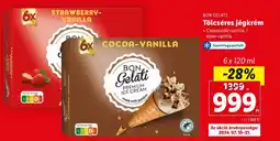 Lidl BON GELATI Tölcséres jégkrém 6x120ml ajánlat