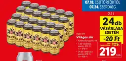 Lidl HOLSTEN Világos sör 0,5l ajánlat
