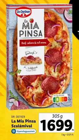 Lidl DR. OETKER La Mia Pinsa Szalámival 305g ajánlat