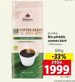 Lidl BELLAROM Bio pörkölt, szemes kávé 500g ajánlat