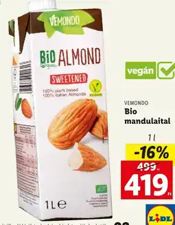 Lidl VEMONDO Bio mandulaital 1 l ajánlat