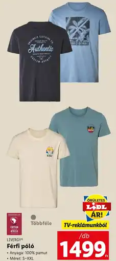 Lidl LIVERGYⓇ Férfi póló ajánlat