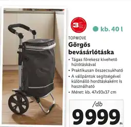 Lidl TOPMOVE Görgős bevásárlótáska ajánlat