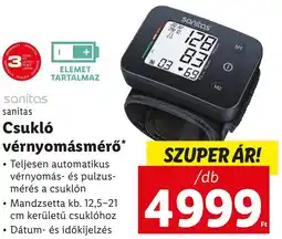 Lidl sanitas Csukló vérnyomásmérő ajánlat