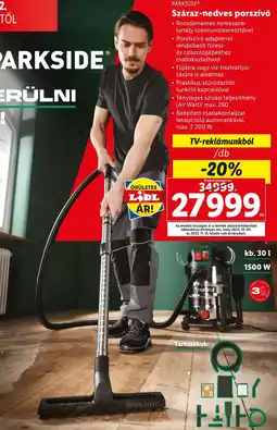 Lidl PARKSIDE® Száraz-nedves porszívó ajánlat