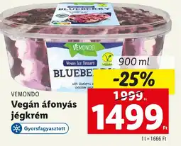 Lidl VEMONDO Vegán áfonyás jégkrém 900ml ajánlat
