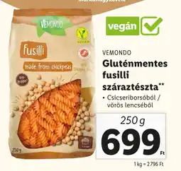 Lidl VEMONDO Gluténmentes Fusilli száraztészta 250g ajánlat