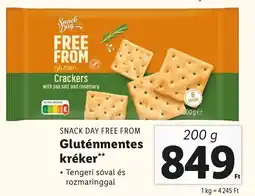 Lidl SNACK DAY FREE FROM Gluténmentes kréker 200g ajánlat