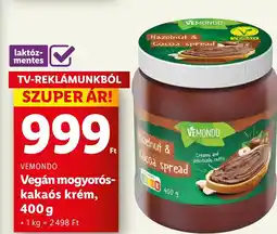 VEMONDO Vegán mogyorós- kakaós krém, 400g