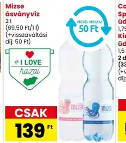 Spar Mizse ásványvíz 2l ajánlat