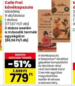 Spar Cafe Frei kávékapszula 1db ajánlat