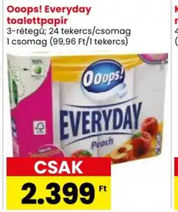Spar Ooops! Everyday toalettpapír 1cs ajánlat
