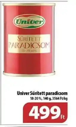 Coop Univer Sűrített paradicsom 140g ajánlat