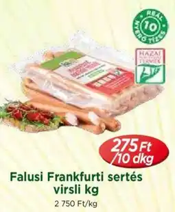 Real Falusi Frankfurti sertés virsli kg ajánlat