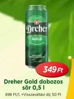 Real Dreher Gold dobozos sör 0,5 l ajánlat