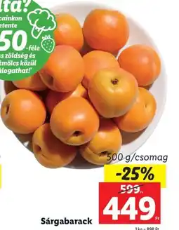 Lidl Sárgabarack 500g ajánlat