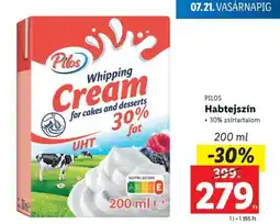 Lidl PILOS Habtejszín 200ml ajánlat