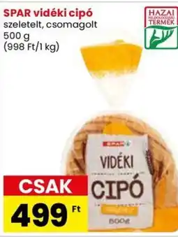 Spar SPAR vidéki cipó 500g ajánlat