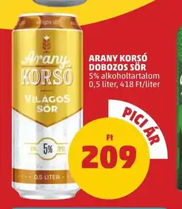 PENNY ARANY KORSÓ DOBOZOS SÖR 0,5l ajánlat