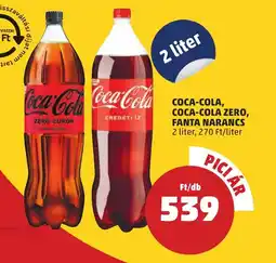 PENNY COCA-COLA, COCA-COLA ZERO, FANTA NARANCS 2 liter ajánlat