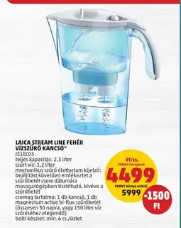 PENNY LAICA STREAM LINE FEHÉR VÍZSZŰRŐ KANCSÓ ajánlat