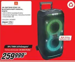 Media Markt JBL PARTYBOX STAGE 320 BLUETOOTH PARTY HANGFAL, FEKETE ajánlat