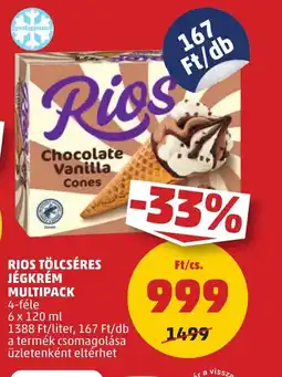 PENNY RIOS TÖLCSÉRES JÉGKRÉM MULTIPACK 6x120ml ajánlat