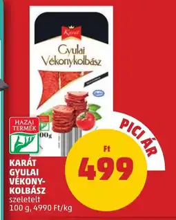 PENNY KARÁT GYULAI KOLBÁSZ 100g ajánlat